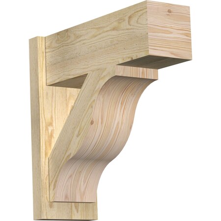 Ekena Millwork Funston Block Rough Sawn Outlooker, Douglas Fir, 8"W x 22"D x 22"H OUT08X22X22FST05RDF